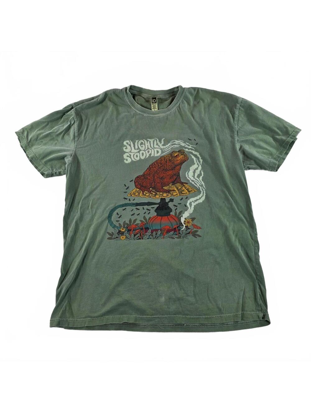 Next Level Inspired Dye Slightly Stoopid Graphic T-Shirt Men's L Green Casual